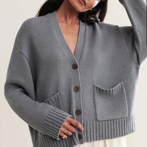 Jenni Kayne Barrett Cardigan in Dusty Blue size XS Wool Cotton Blend